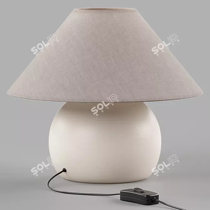 Thena Ceramic Urban Table Lamp 3D model image 2