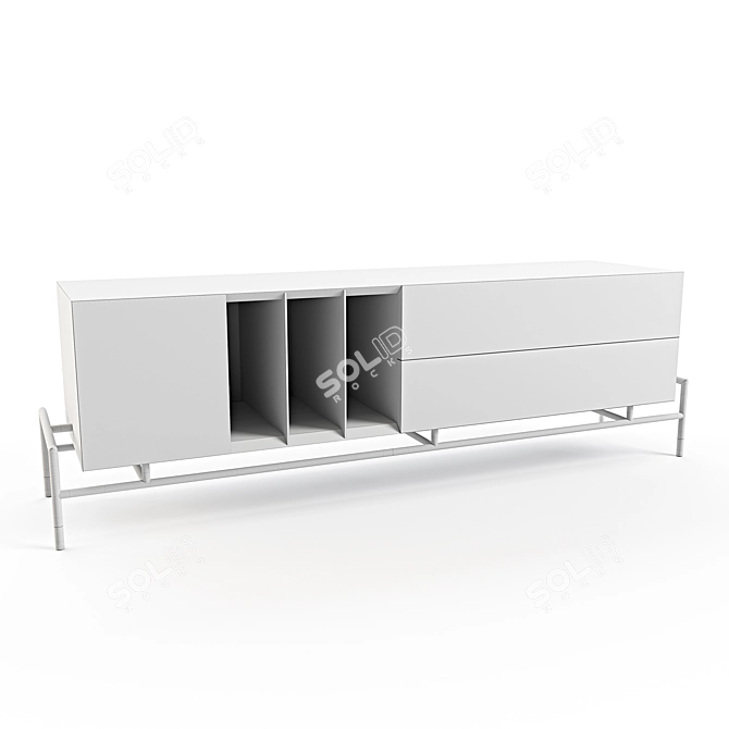 Modern 3D Sideboard Model 3D model image 3