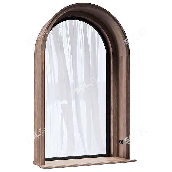 Modern Arch Windows - 3D Assets 3D model image 2