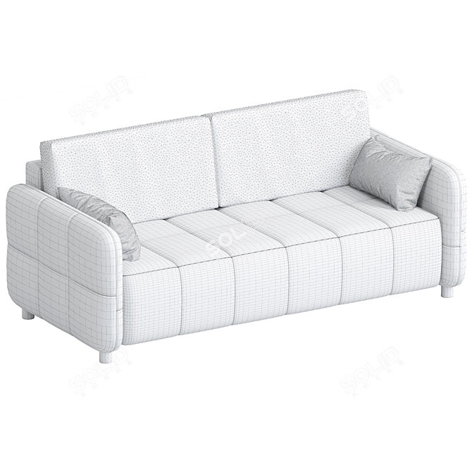 Brent Velvet Stone Sofa 3D model image 5