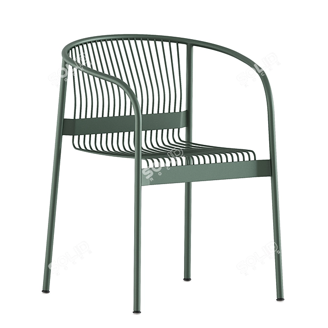 Stylish Velit Armchair by Plank 3D model image 4