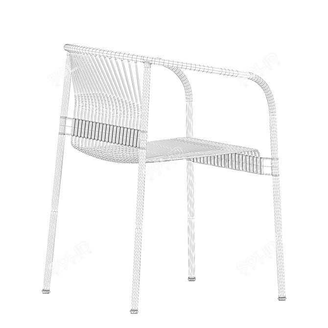 Stylish Velit Armchair by Plank 3D model image 7