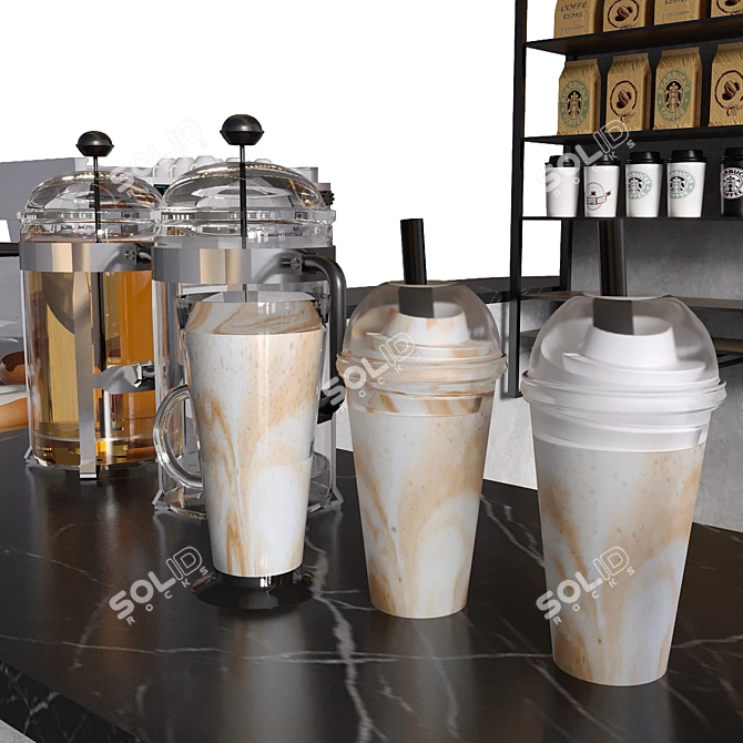 Artisan Coffeehouse Collection 3D model image 5