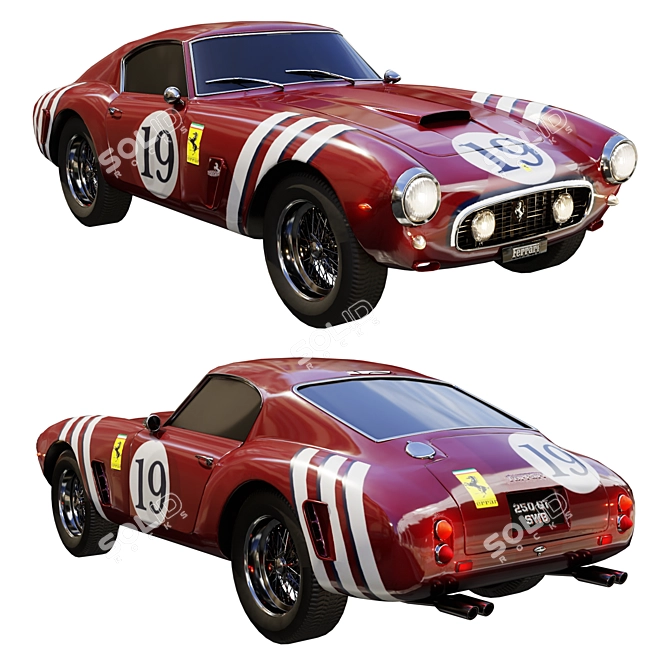 Ferrari 250GT 3D Model Kit 3D model image 2