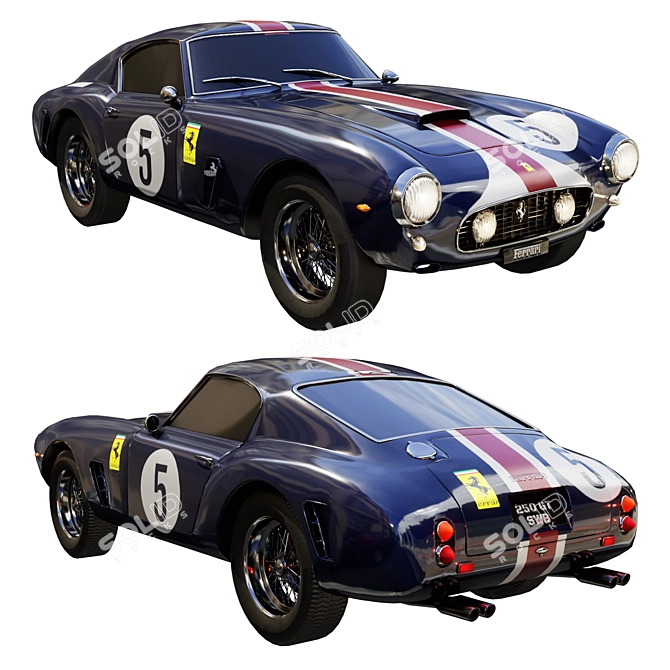 Ferrari 250GT 3D Model Kit 3D model image 4