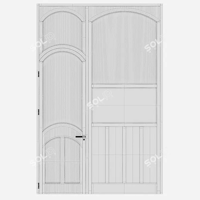 Corona Aluminium Door 355 Render 3D model image 5