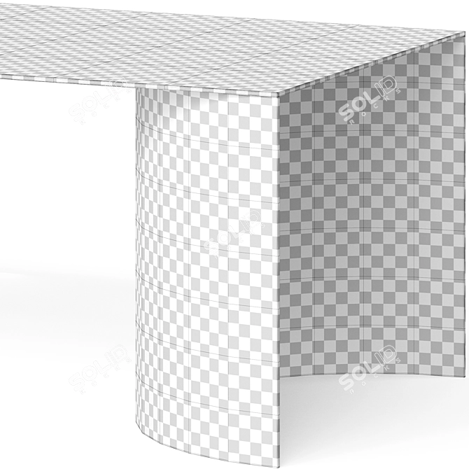 Mirrored Plateaux Sculptural Table 3D model image 5