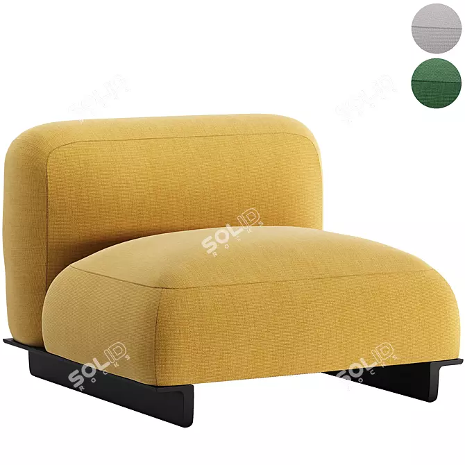 Modern Design Ralik Armchair 3D model image 1