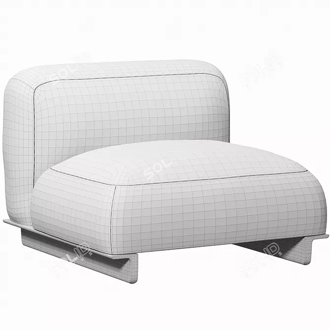 Modern Design Ralik Armchair 3D model image 4