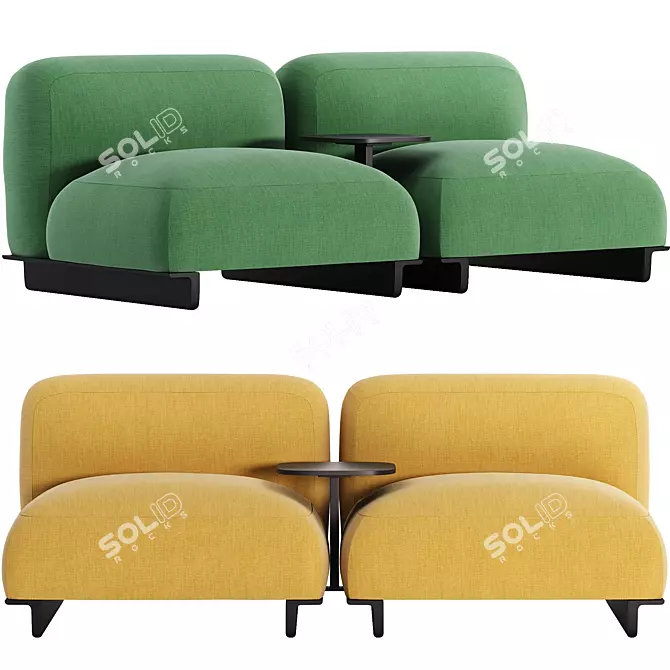 Arper Ralik 2-Seat Module 3D model image 1