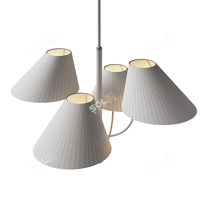 Kinsley Visual Comfort Chandelier Set 3D model image 5