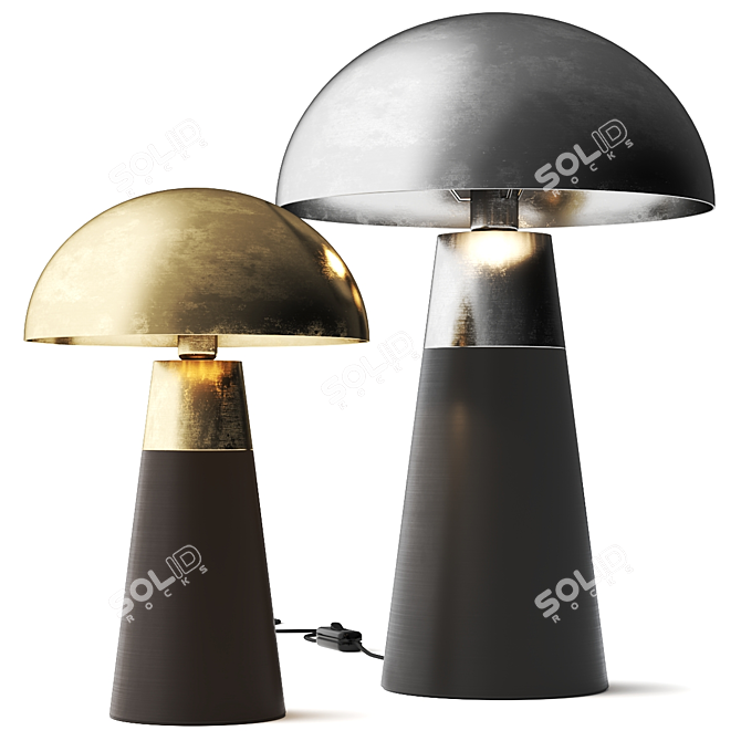 Modern Brooklyn Lambert Table Lamp 3D model image 2