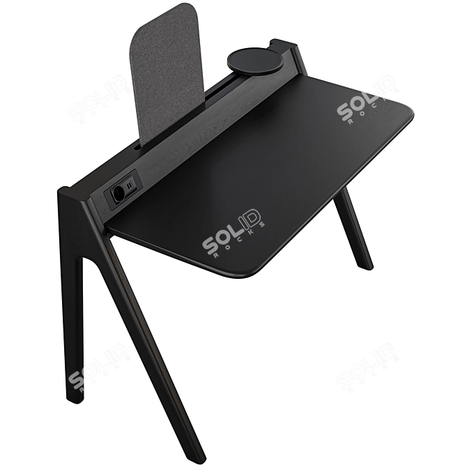 Elegant Compact Workspace Desk 3D model image 3