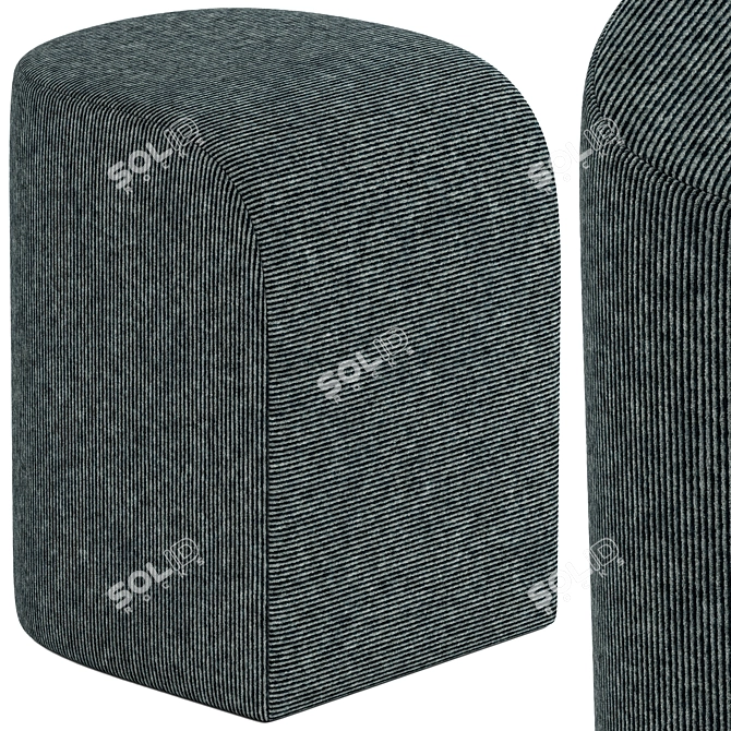 Tilly Small Ottoman | High-Res Texture 3D model image 1