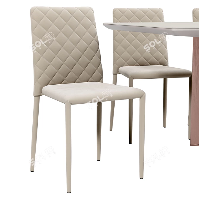 Velv Dining Chair and Impression Table 3D model image 3