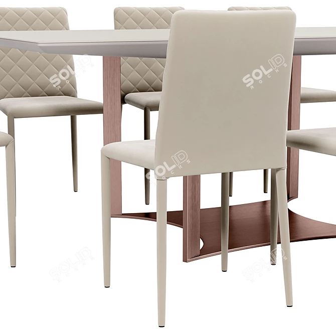 Velv Dining Chair and Impression Table 3D model image 4