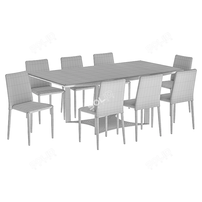 Velv Dining Chair and Impression Table 3D model image 5