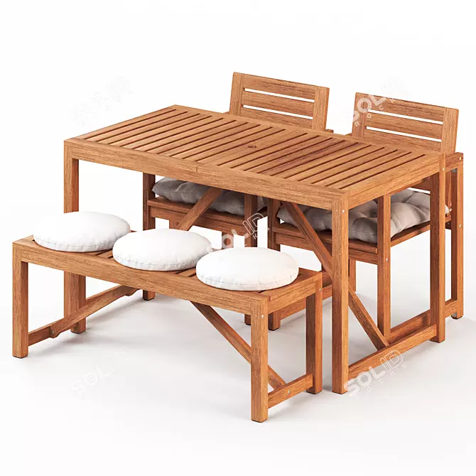 Outdoor Seating Set IKEA 3D model image 1