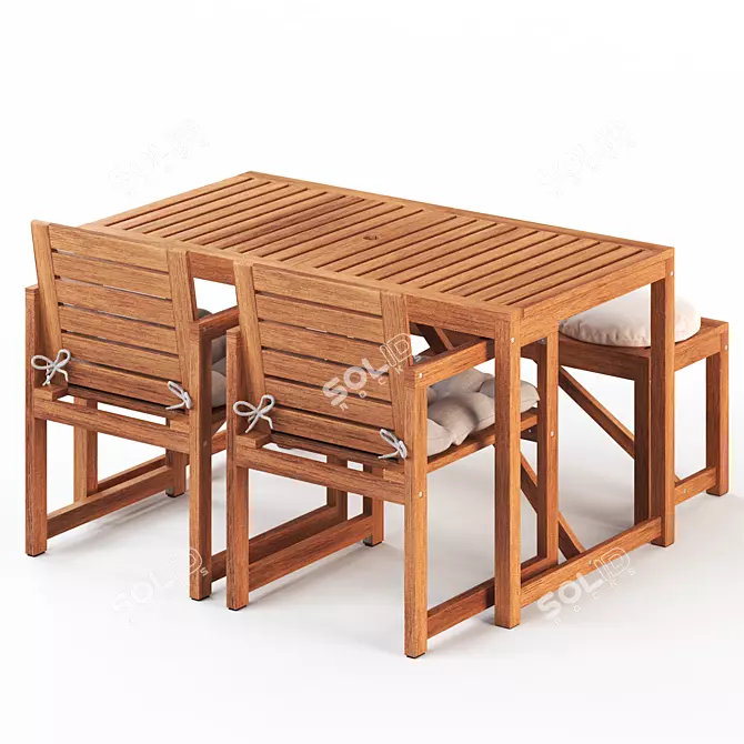 Outdoor Seating Set IKEA 3D model image 2