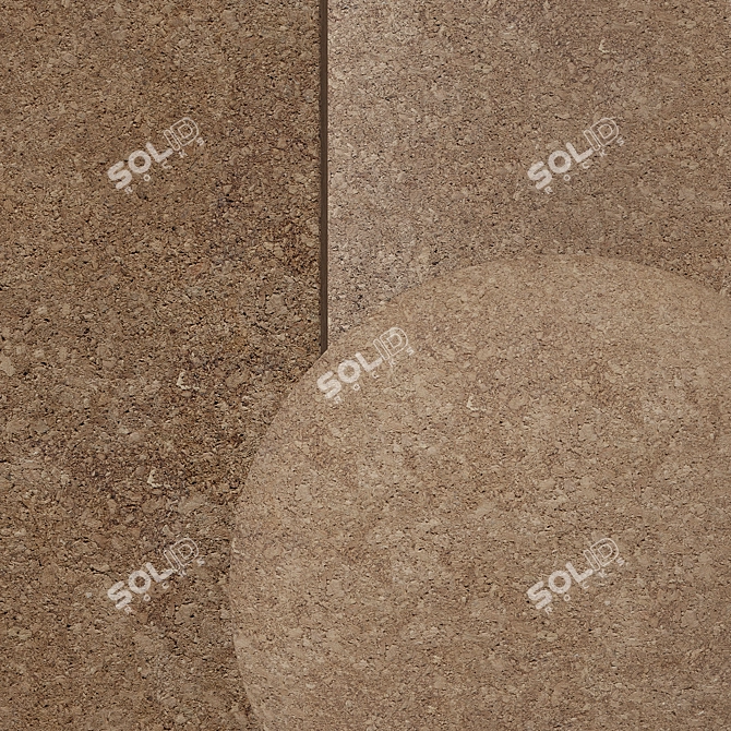 Cork Wood Material for CG 3D model image 4