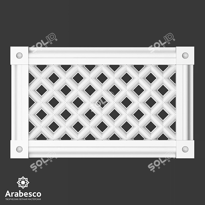 Elegant Ventilation Grille VR 36 3D model image 1