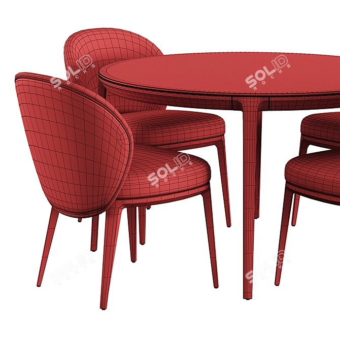 Modern Playground Dining Table & Chairs 3D model image 7