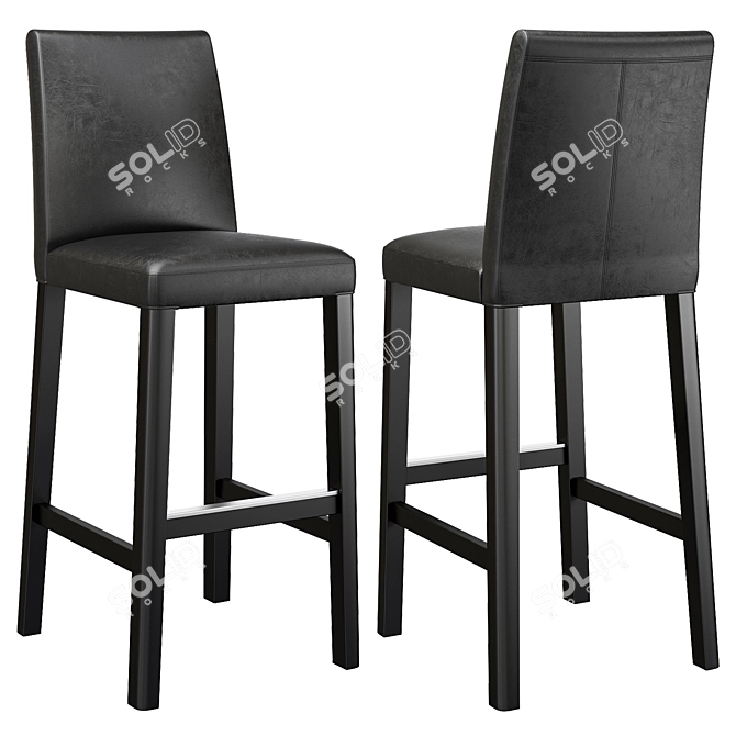 Elegant Bergmund Bar Stool 3D model image 1