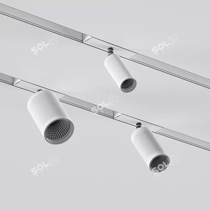 Sleek Modern LED Tube 3D model image 4