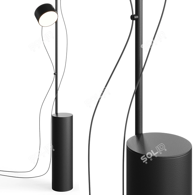 Sleek Post Floor Lamp Muuto 3D model image 3