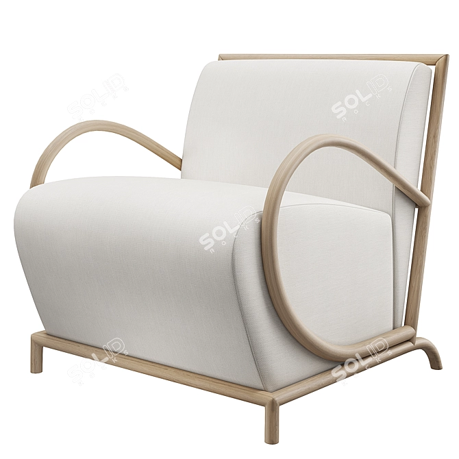 Elegant Montserrat Lounge Chair 3D model image 1