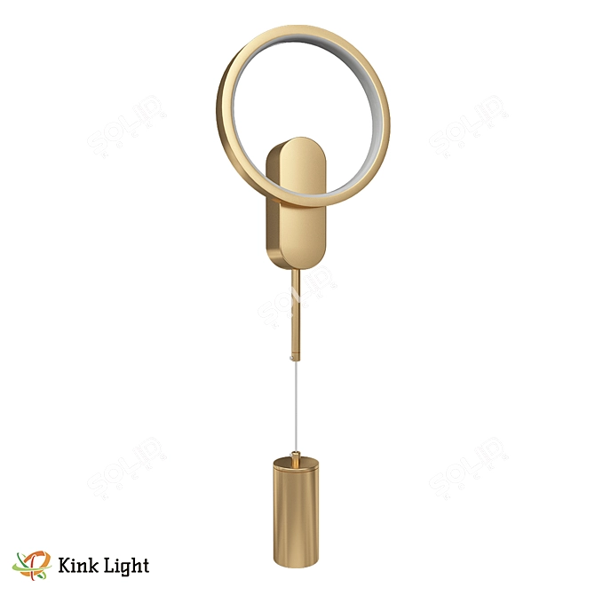 Adis Loft Wall Sconce Black 3D model image 1