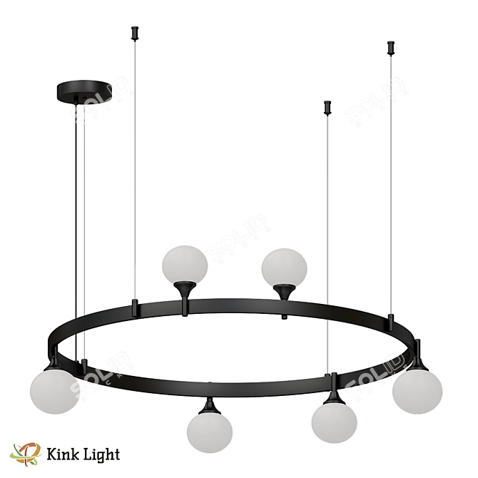 Bianchi Black Chandelier Loft 07808 3D model image 1