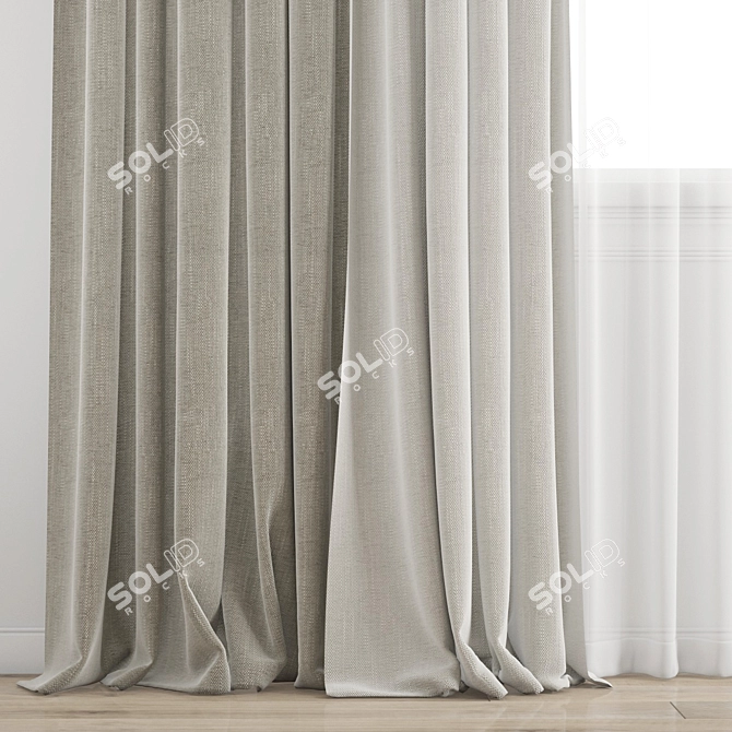 Polygonal Curtain Model Archive 3D model image 2