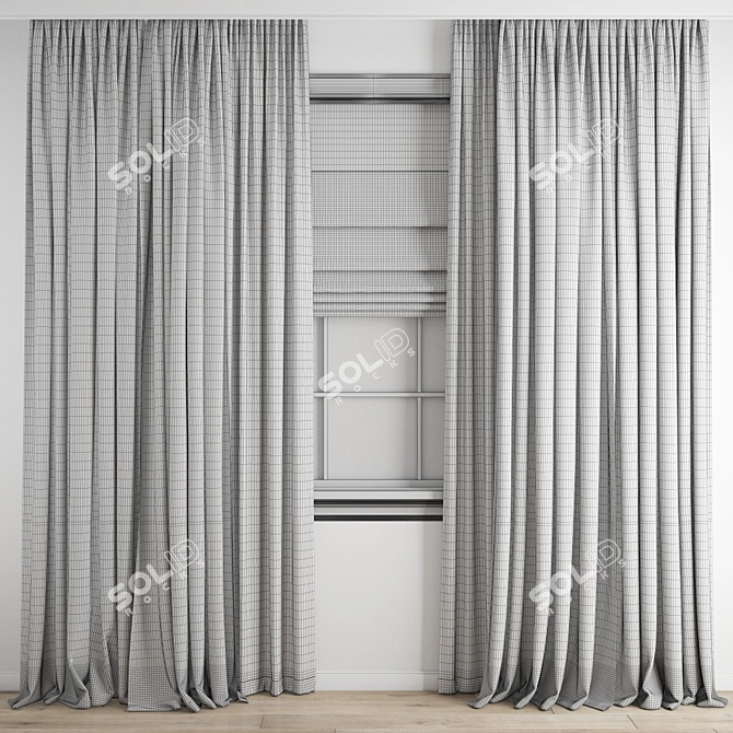 Polygonal Curtain Model Archive 3D model image 3