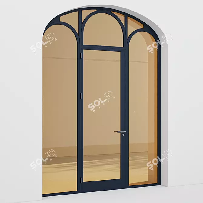 Corona Render Aluminium Door Model 3D model image 2