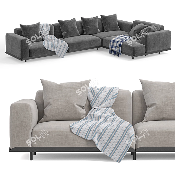 Arflex Modern Sectional Sofa Set 3D model image 2