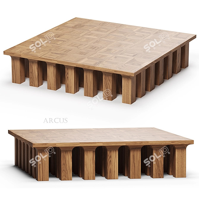 Sleek Arcus Coffee Table Collection 3D model image 1