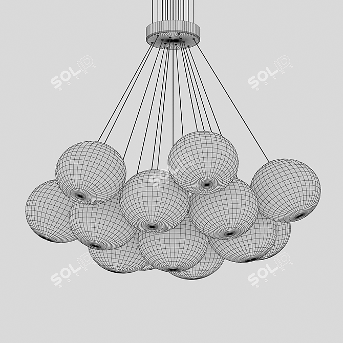 Scandinavian Bronze Pendant Light 3D model image 3