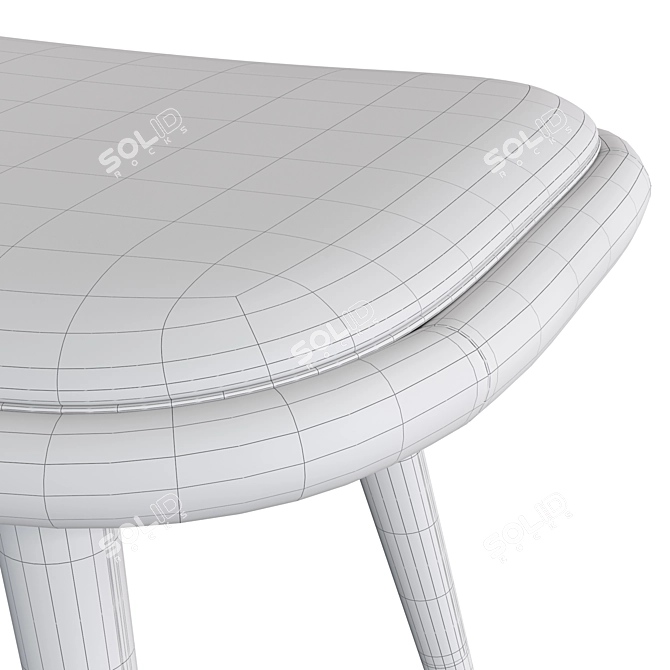 Frato Brasilia Stylish Modernist Stool 3D model image 5