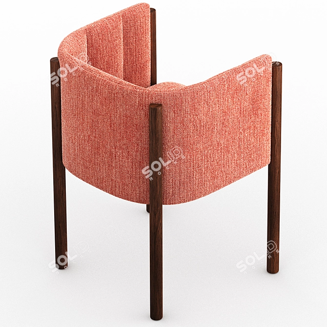 Baia Fabric Armchair by Bross 3D model image 3