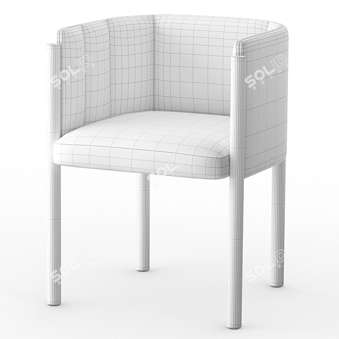 Baia Fabric Armchair by Bross 3D model image 4