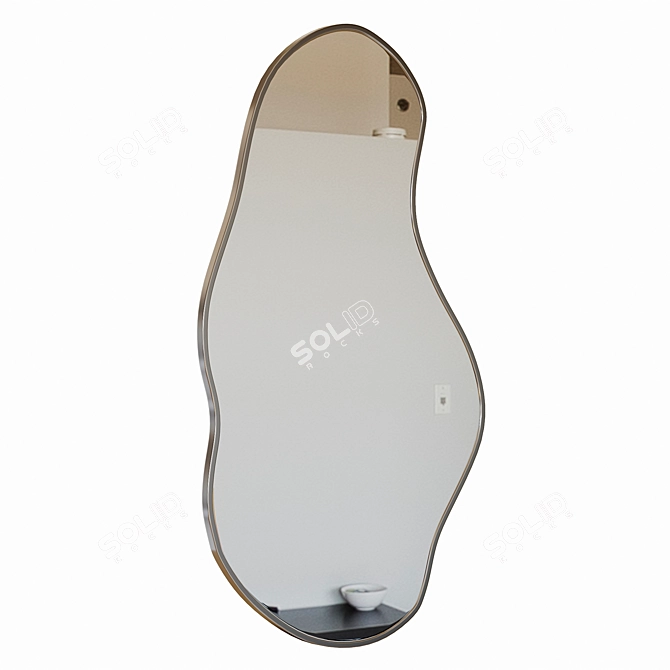 Sleek Modern Pond Mirror Designed 3D model image 1