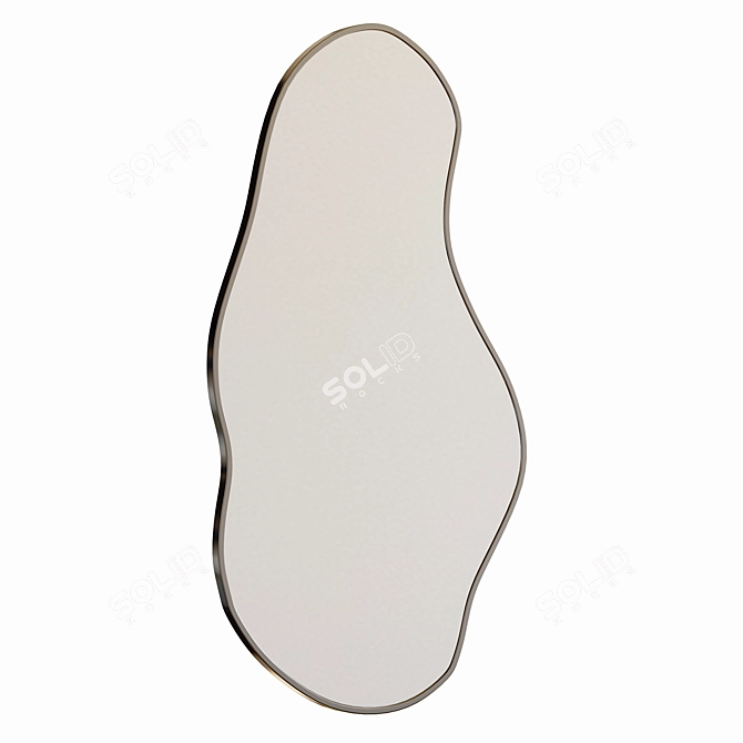 Sleek Modern Pond Mirror Designed 3D model image 2