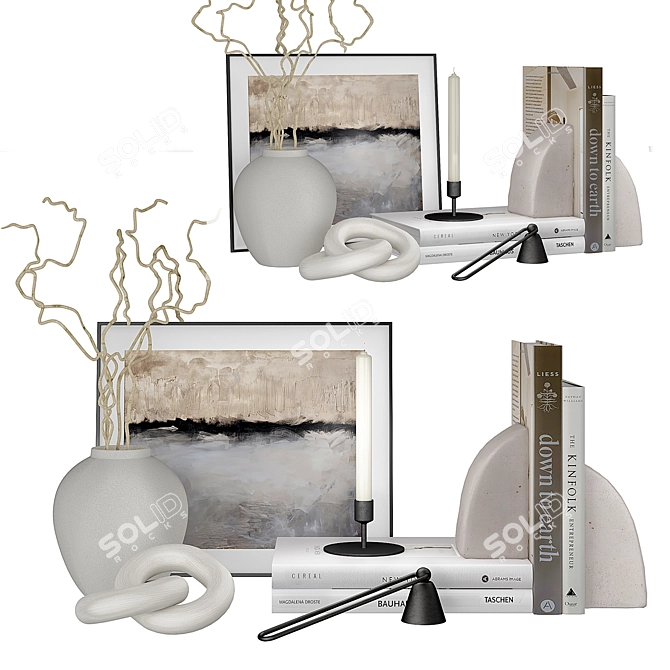 Modern Decor Set 2015 V-Ray 3D model image 1