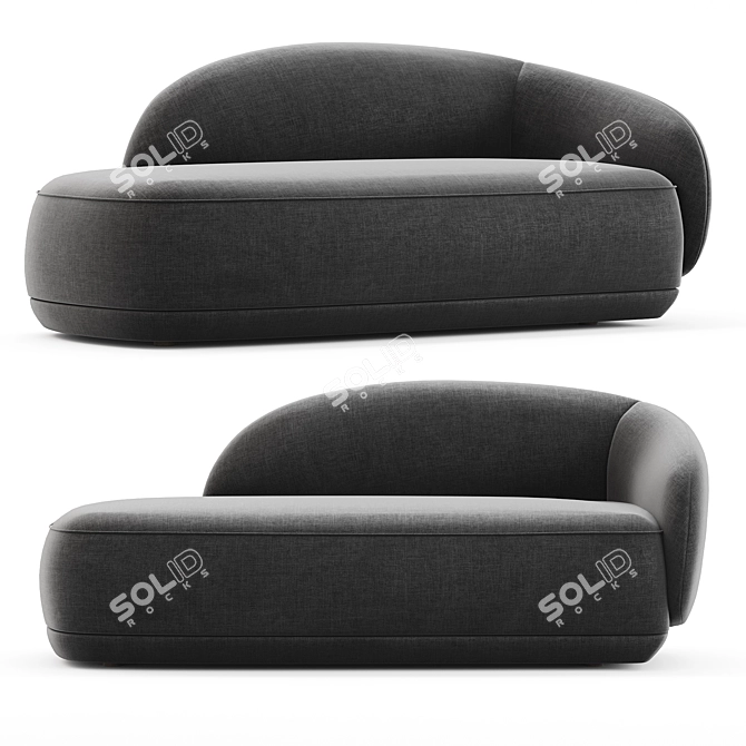 Modern Bolzano Longue Sofa divine 3D model image 2