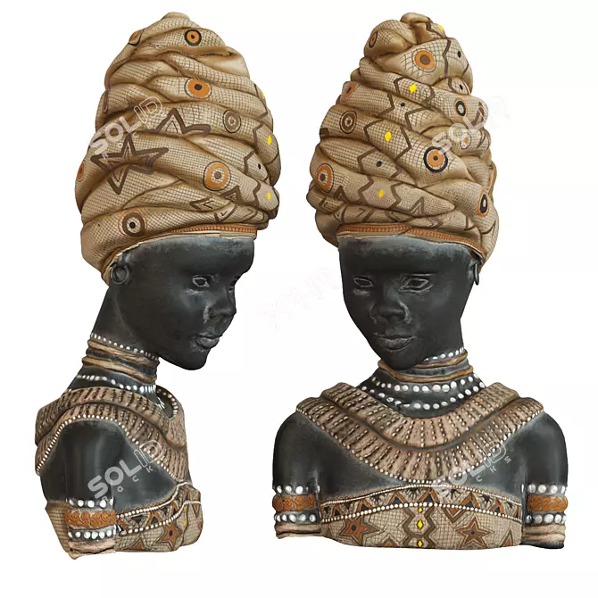 African Beauty Home Decor 3D model image 1