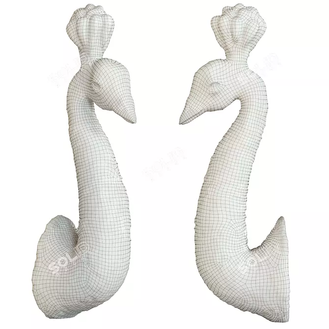 Peacock Wall Decor Art 3D model image 2