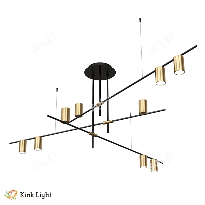 Ria Black/Bronze Pendant Light 3D model image 1