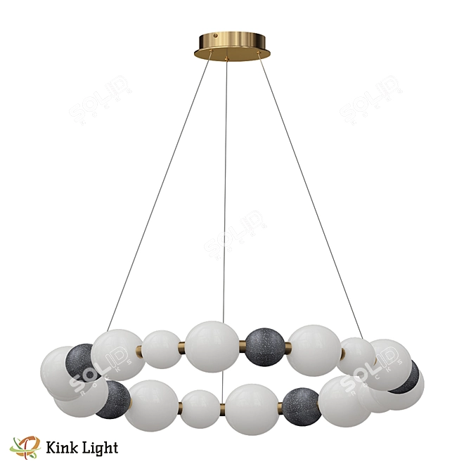 Moni Black Pendant Light Fixture 3D model image 1