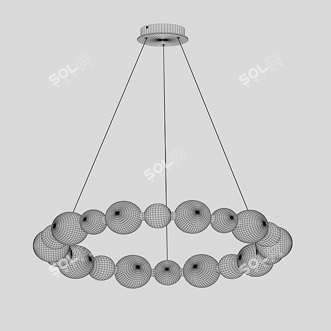 Moni Black Pendant Light Fixture 3D model image 2